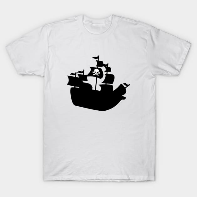 Pirate Ship T-Shirt by linesdesigns